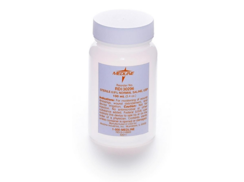 Medline USP Normal Sterile Saline For Irrigation 100mL 1 Count