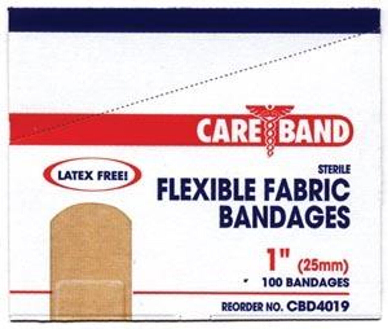 Aso Careband Cbd4019 Fabric Adhesive Strip Bandages 1x3 100/box
