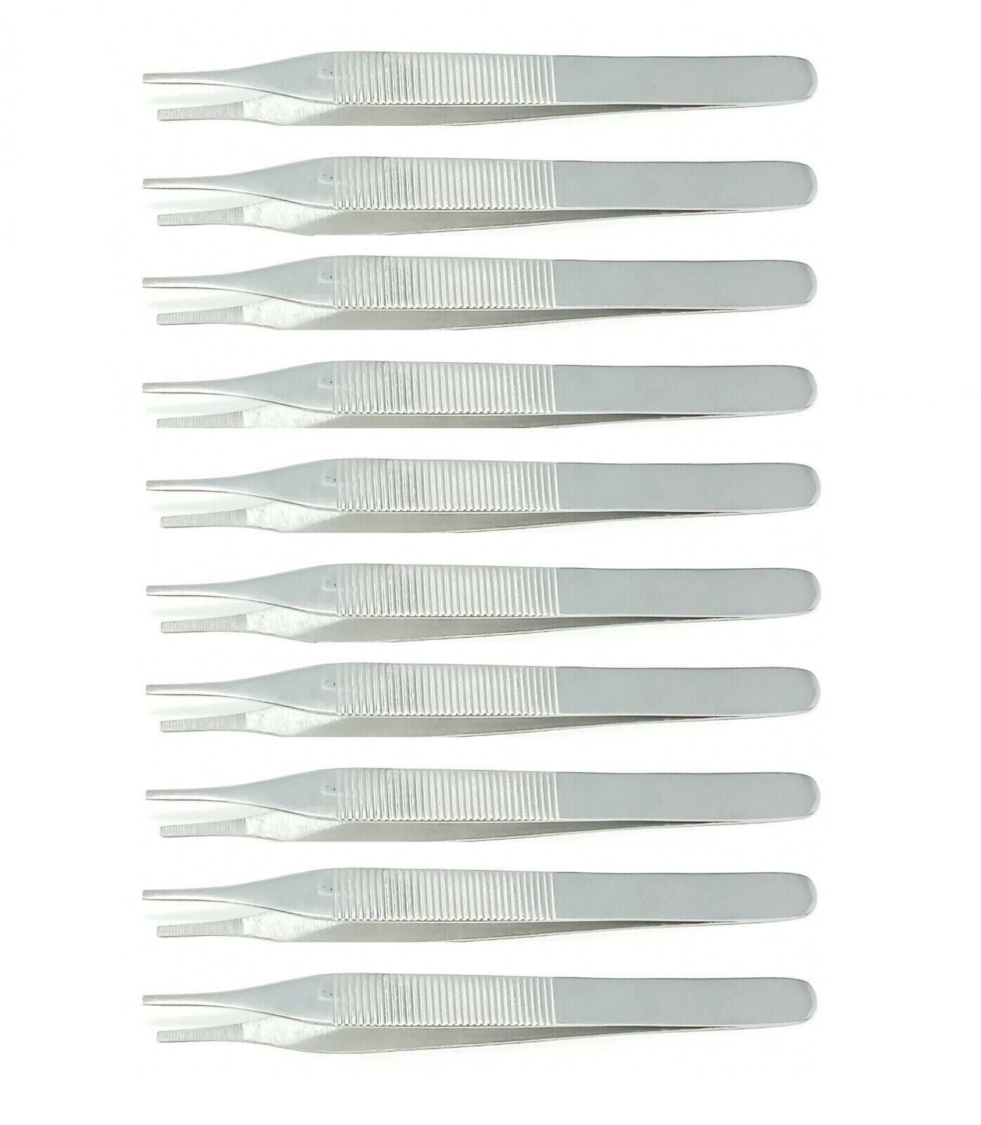10 pcs Adson Tissue Forceps Surgical/Medical Instruments SS 4.75" Serrated
