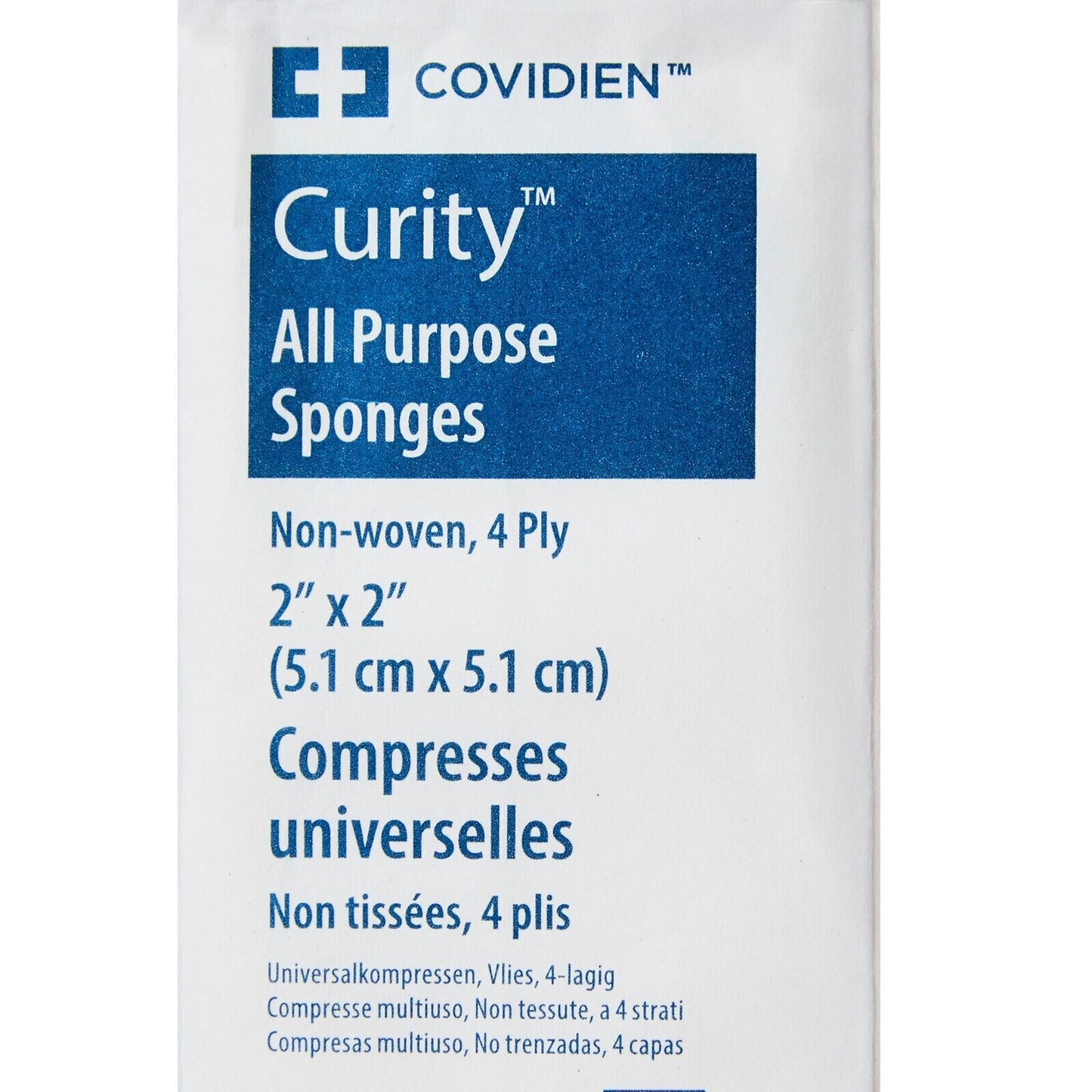 Nonwoven Sponge Curity 2 X 2 Inch 200 per Pack NonSterile 4-Ply Square #9022