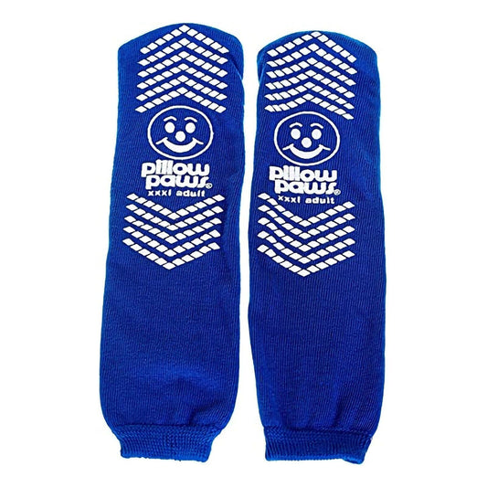 Pillow Paws 360 Imprint Unisex Slipper Socks Wide Width Blue - 1 Pair