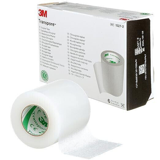 3M Transpore Clear Tape Surgical 2" x 10 yards, 1527-2 - 6 rolls