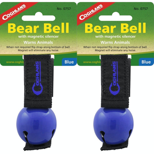 Coghlan's Bear Bell with Magnetic Silencer - Blue (2-Pack)