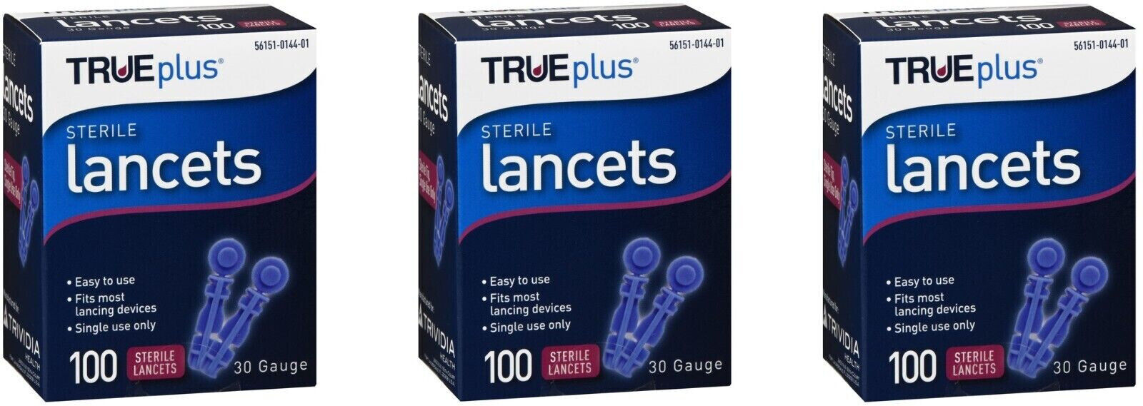 TruePlus Sterile Lancets 30 Gauge 100 Lancets (3 Pack)