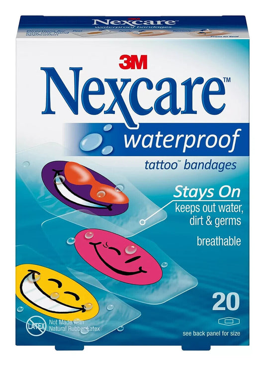 Nexcare Waterproof Bandages, Cool Collection, Designs for Kids Cuts 20 Count