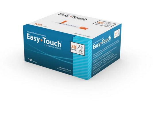 EasyTouch U-100 .5 cc, 30G X 1/2", 100/Box