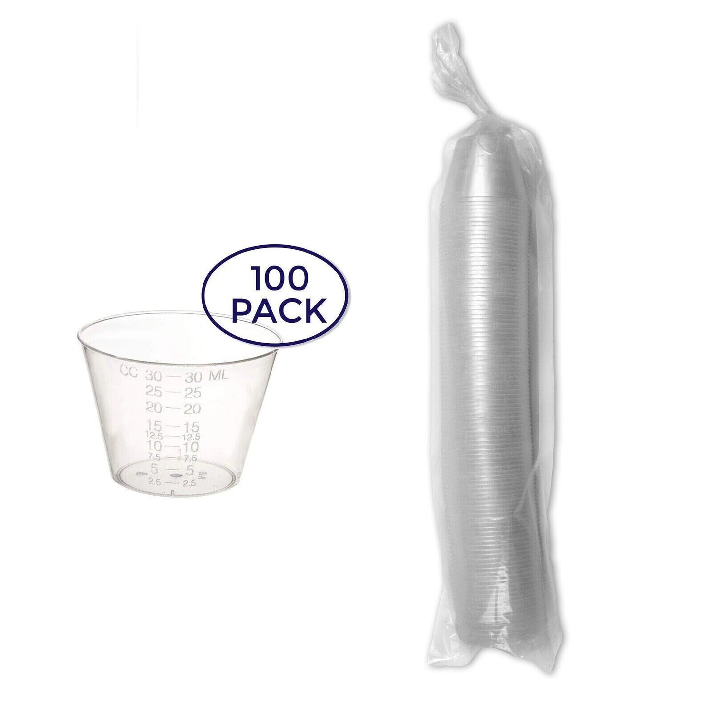 Dynarex 4252 Standard Medicine Cup, 1 Oz., Made with Translucent Plastic, 100/pk
