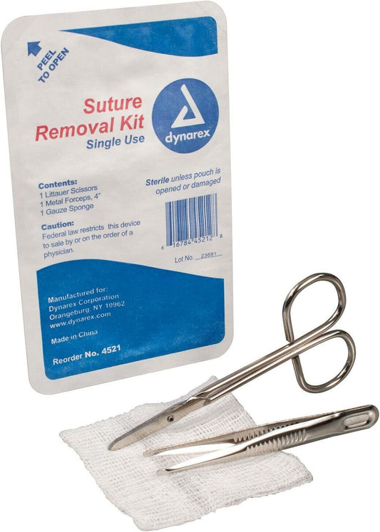 SUTURE REMOVAL KIT - Single Use - Dynarex #4521 - Packs of 1