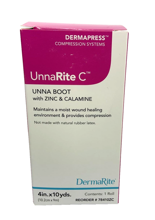 UnnaRite 78410ZC Unna Boot Bandage w/ Zinc Oxide & Calamine 4" x 10 yds Ex 25/26