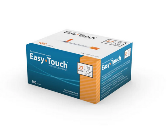 EasyTouch U-100 1 cc, 27G X 1/2", 100/Box