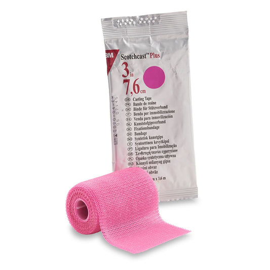3M Scotchcast Plus Cast Tape 3 Inch X 12 Foot Pink 82003X 1 Ct