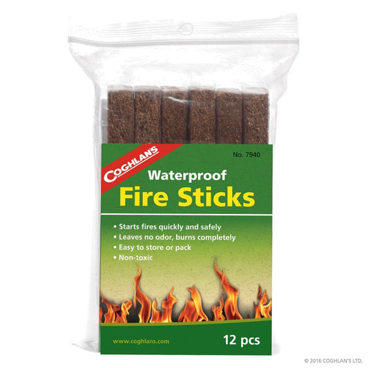 COGHLANS WATERPROOF FIRE STICKS #7940 (12 count) U.S. SELLER (Free SHIPPING)