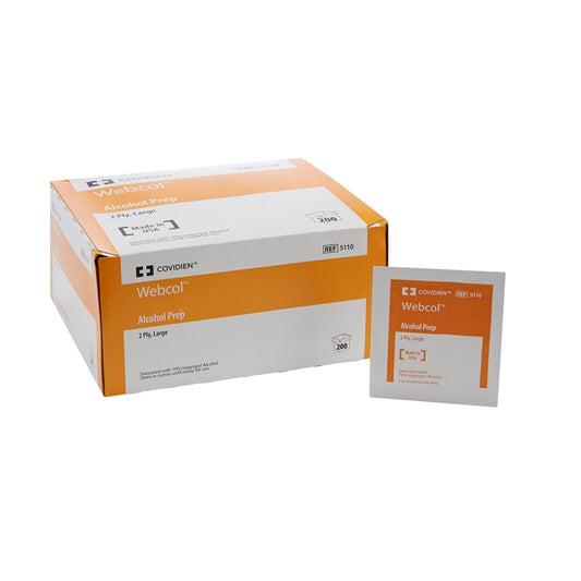 Webcol Alcohol Prep Pad Sterile 200 per Box 5110