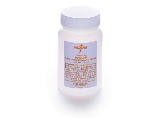 Medline USP Normal Sterile Saline For Irrigation 100mL 1 Count