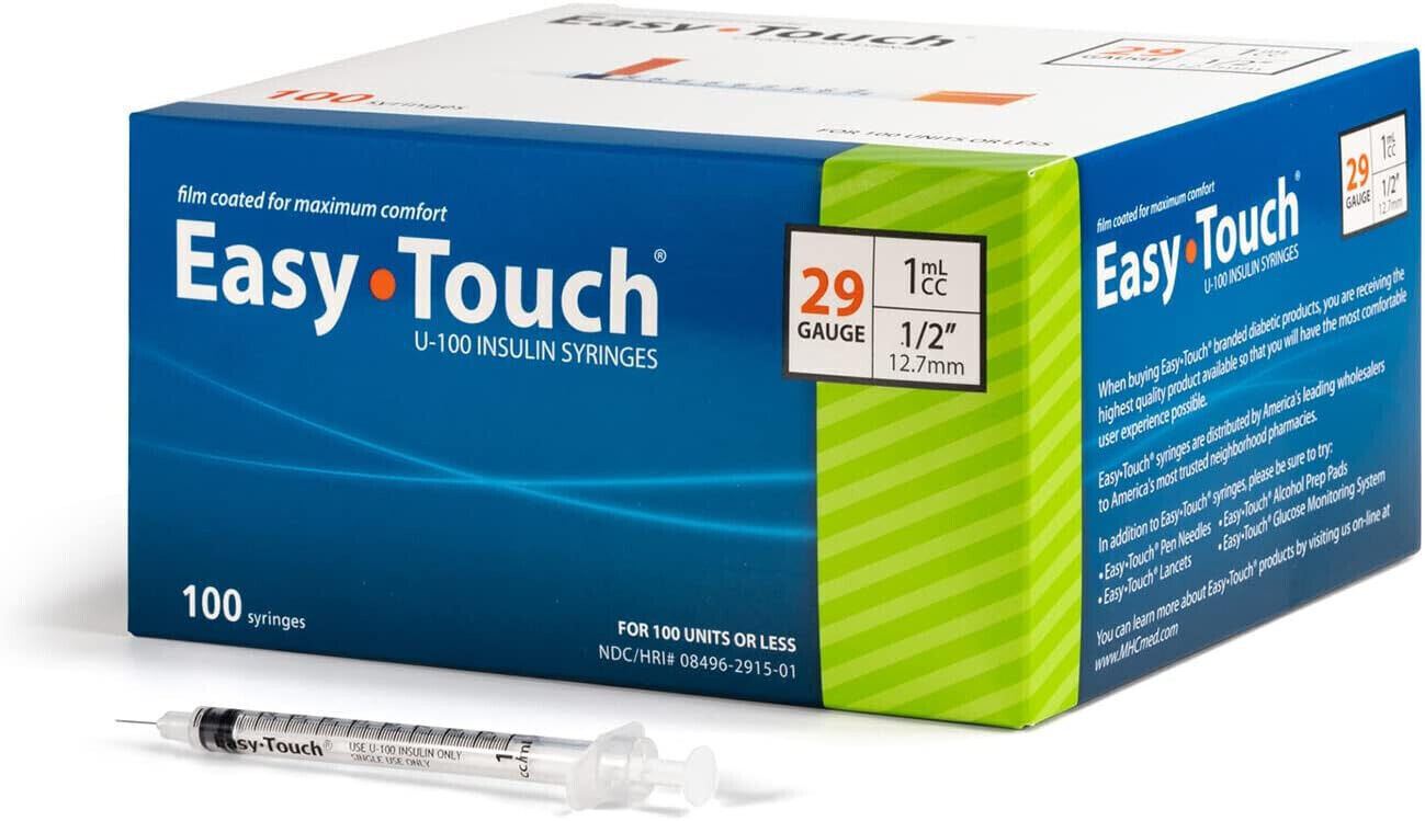 1Ml/Cc Lab Consumables - Easy Touch / 29G-/1/2” - New [Box Of 100] Free Shipping