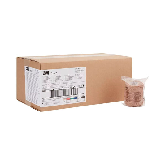 3M Coban 1583 Elastic Self-Adherent Cohesive Bandage Beige 3" x 5 Yd - 24/Case