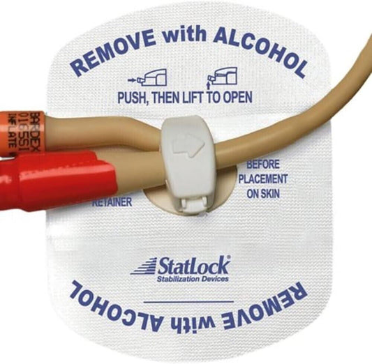 Statlock Foley Stabilization Device with Foam Anchor Pad and Perspiration Holes,