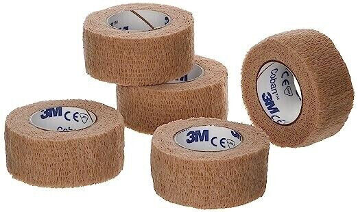 3M Coban Self-Adherent Tan Wrap (1581) 1"x 5yds (Pk of 5 Rolls)