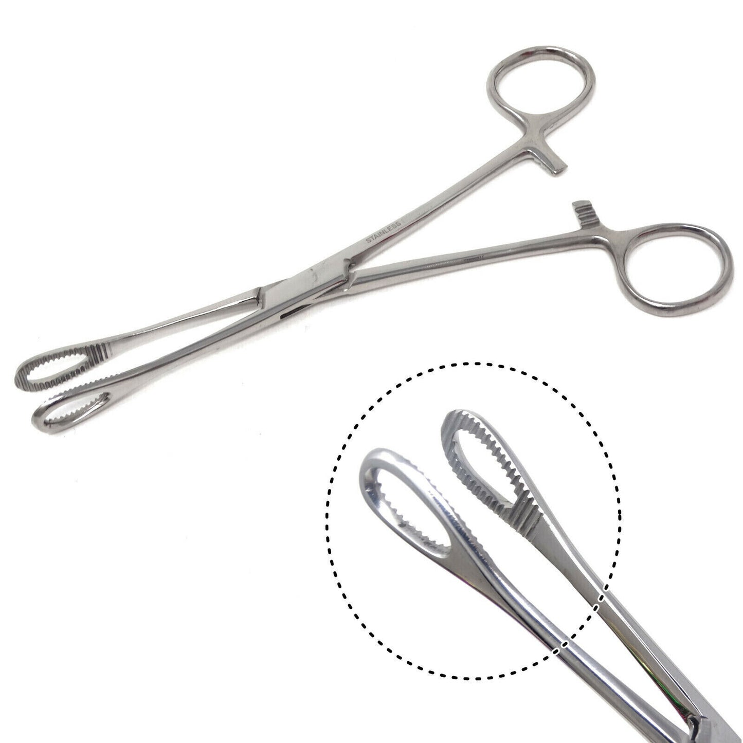 BODY PIERCING Forceps Kit Hemostat SPONGE CLAMP 7" Straight Stainless Steel, New