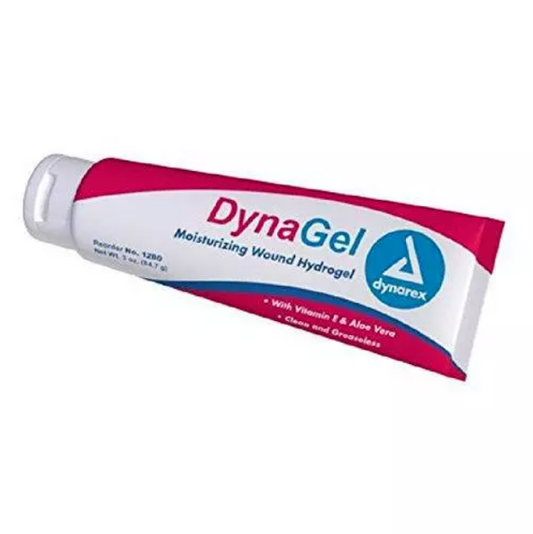 Dynarex 1280 Hydrogel Wound Dressing Gel with Vitamin E and Aloe, 3 oz. Tube
