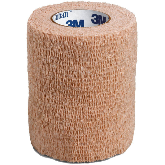 Cohesive Bandage 3M Coban 3" X 5 Yard Self-Adherent Closure Tan 1 Roll #1583