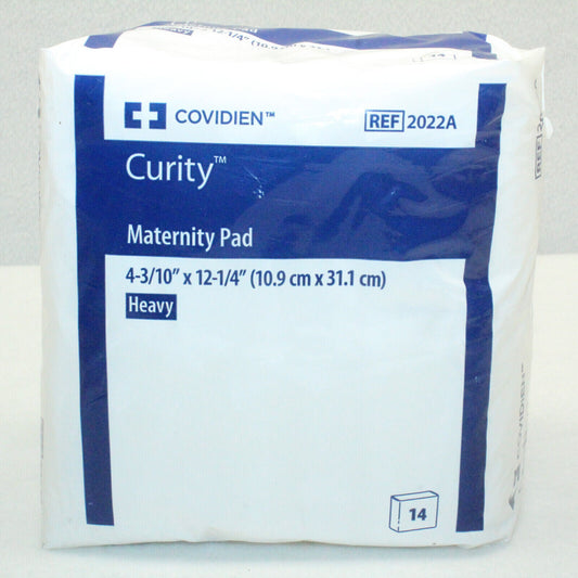 PACK OF 14 COVIDIEN/KENDALL CURITY 2022A MATERNITY PADS (HEAVY) 4.3"x12.25"