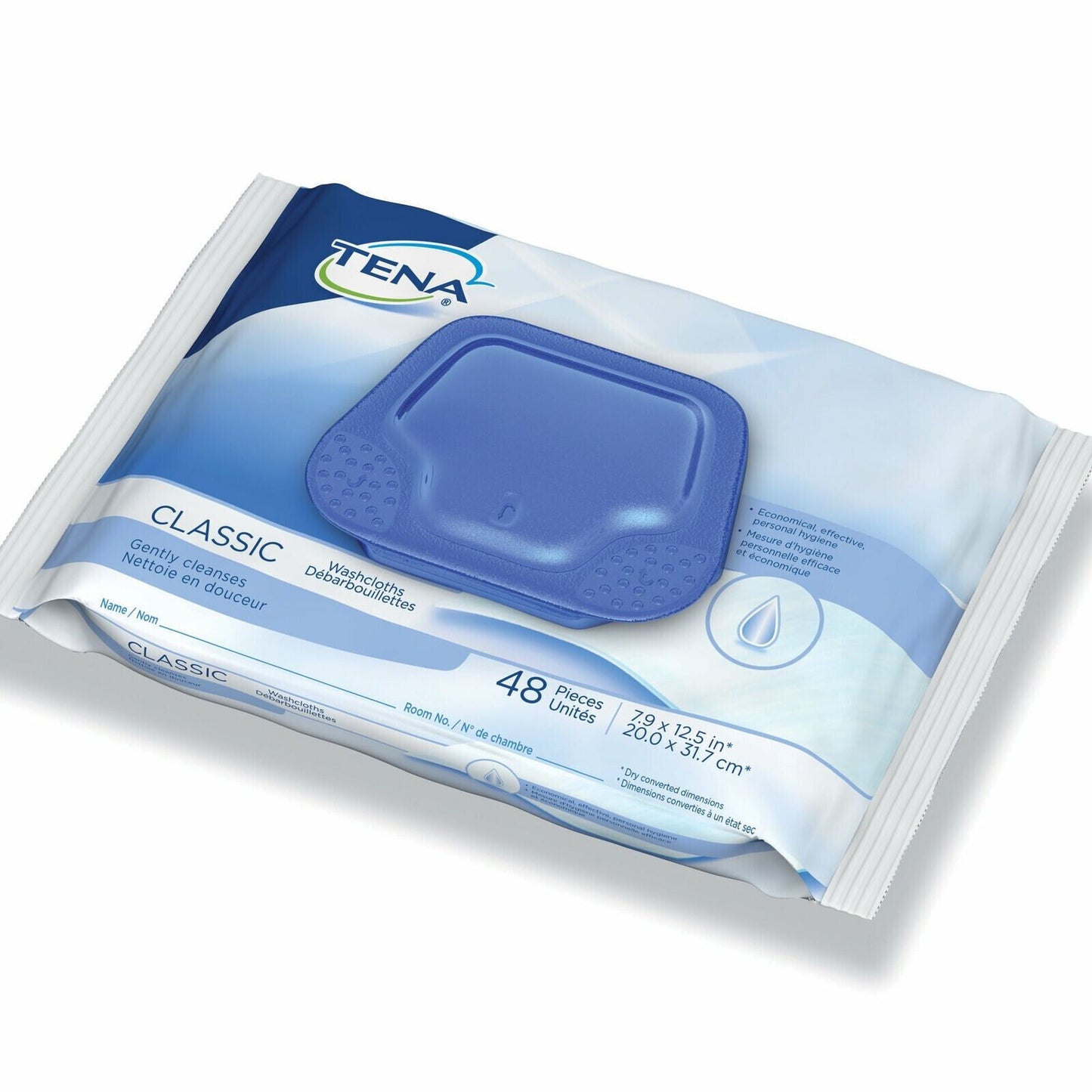 TENA 65724 Personal Cleansing Wipe 7-9/10 x 12.5"