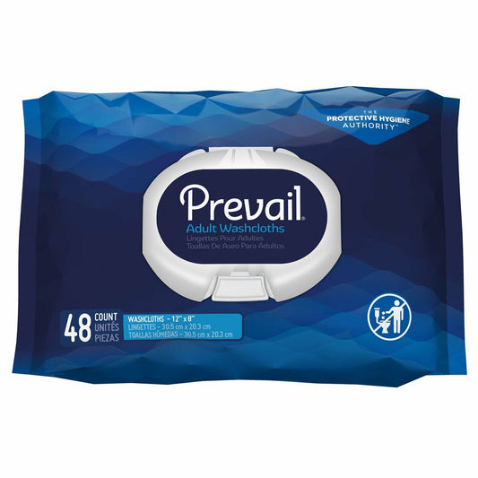 Prevail Adult Wipe or Washcloth 8 x 12" 48 Wipes