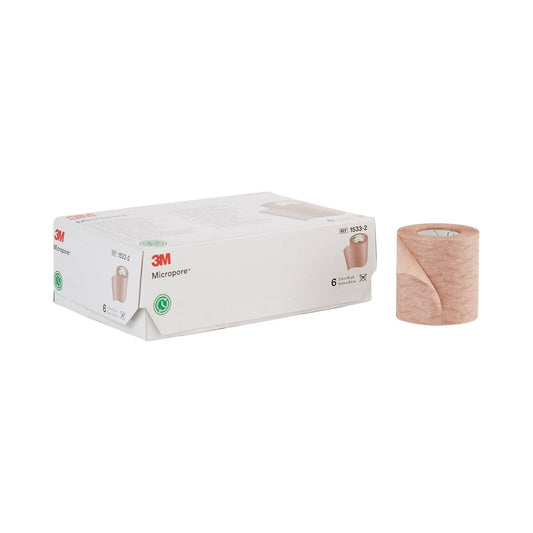 3M Micropore Surgical Tape 2" x 10 Yd 1533-2  1 Box 6 Rolls/Box