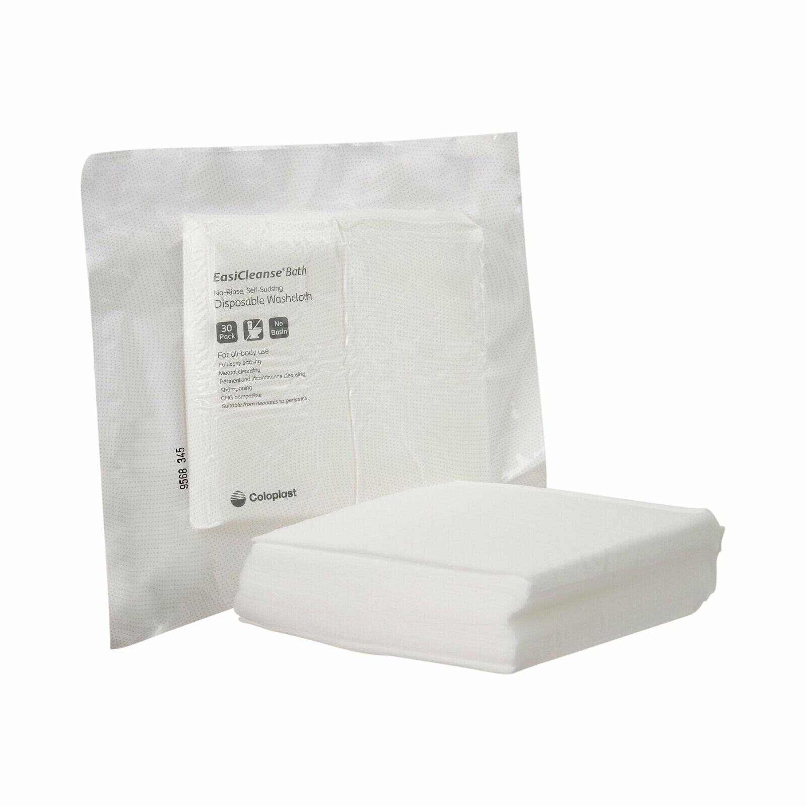 Coloplast Bath Wipe or Washcloth 7-9/10 x 7-9/10" 7055 1 Pack 30 Wipes