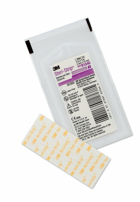 3M Steri-Strip R1540 Skin Closures 1/8" x 3" - 10 packs of 5 (50 Strips)