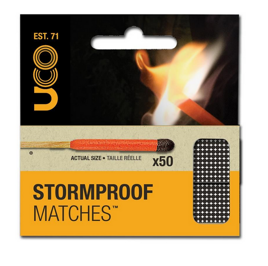 NEW UCO Stormproof Matches 50 Total 15s Burn Windproof Waterproof 4XStrikers