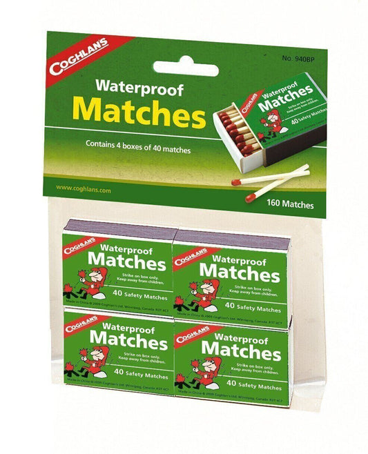 Coghlans Waterproof Safety Matches 4 Boxes of 40 Total 160 940BP