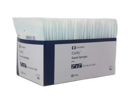 Covidien 1806 Curity Gauze Sponge 2" x 2" 8-ply - 100CT