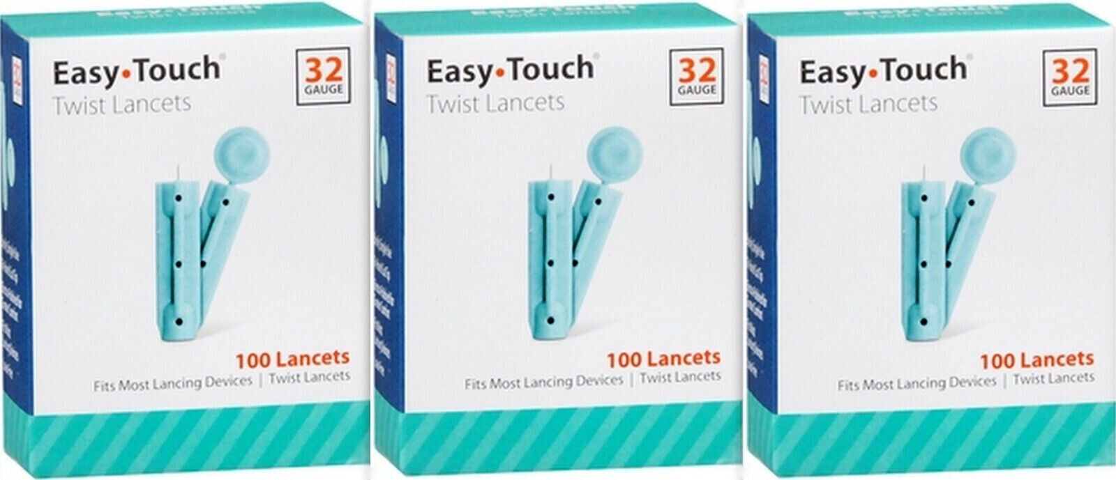 Easy Touch Lancets 32 Gauge 100ct / box ( 3 pack ) /