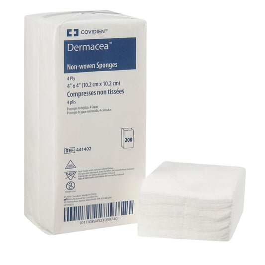 Dermacea 4-Ply Non-woven Gauze Sponge NonSterile 4 x 4" 1 Bag(s) 200  per Bag