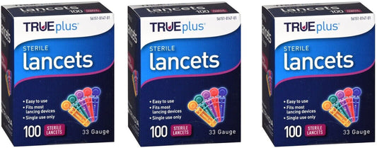 TRUEplus Lancets 33g 100ct (3 Pack)