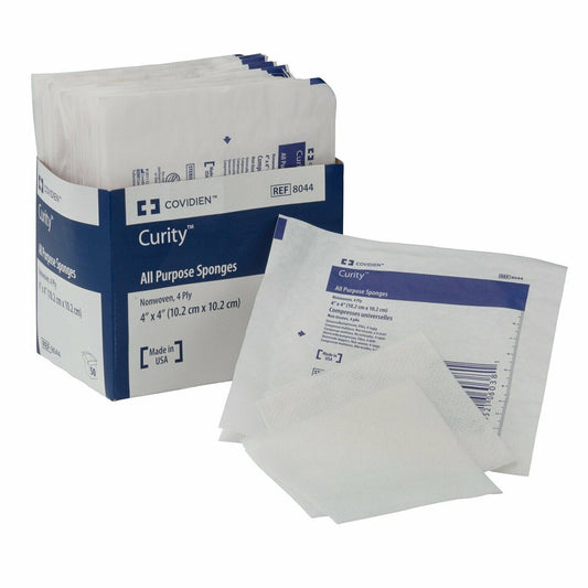 Covidien 8044 Curity Non-Woven All-Purpose Sponge, Sterile 2's in Peel-Back