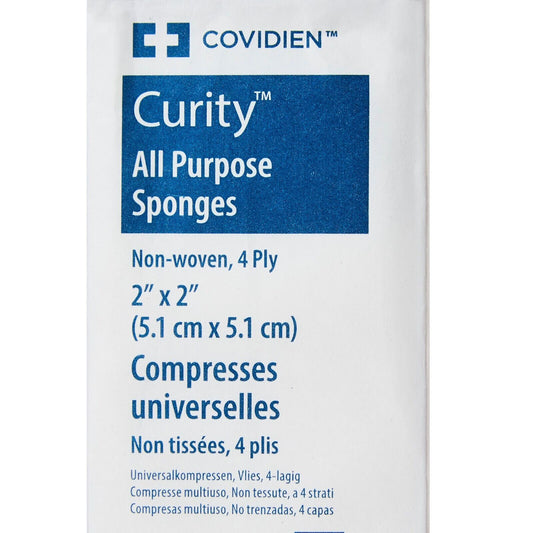 Nonwoven Sponge Curity 2 X 2 Inch 200 per Pack NonSterile 4-Ply Square #9022