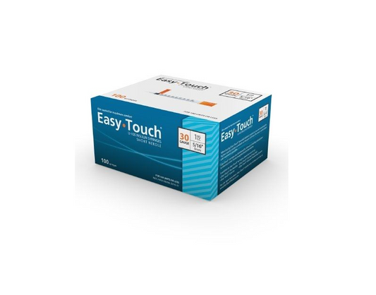 EasyTouch U-100 1 cc, 30Gauge X 5/16", 100/Box Film Coated For Maximum Comfort