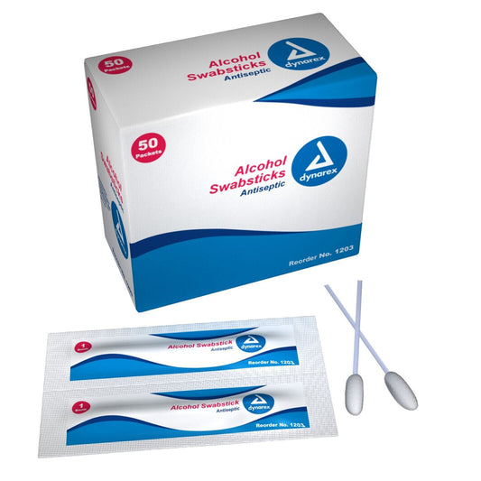 Dynarex Impregnated Swabstick NonSterile 1203 1 Pack(s) 50 Sticks/Pack