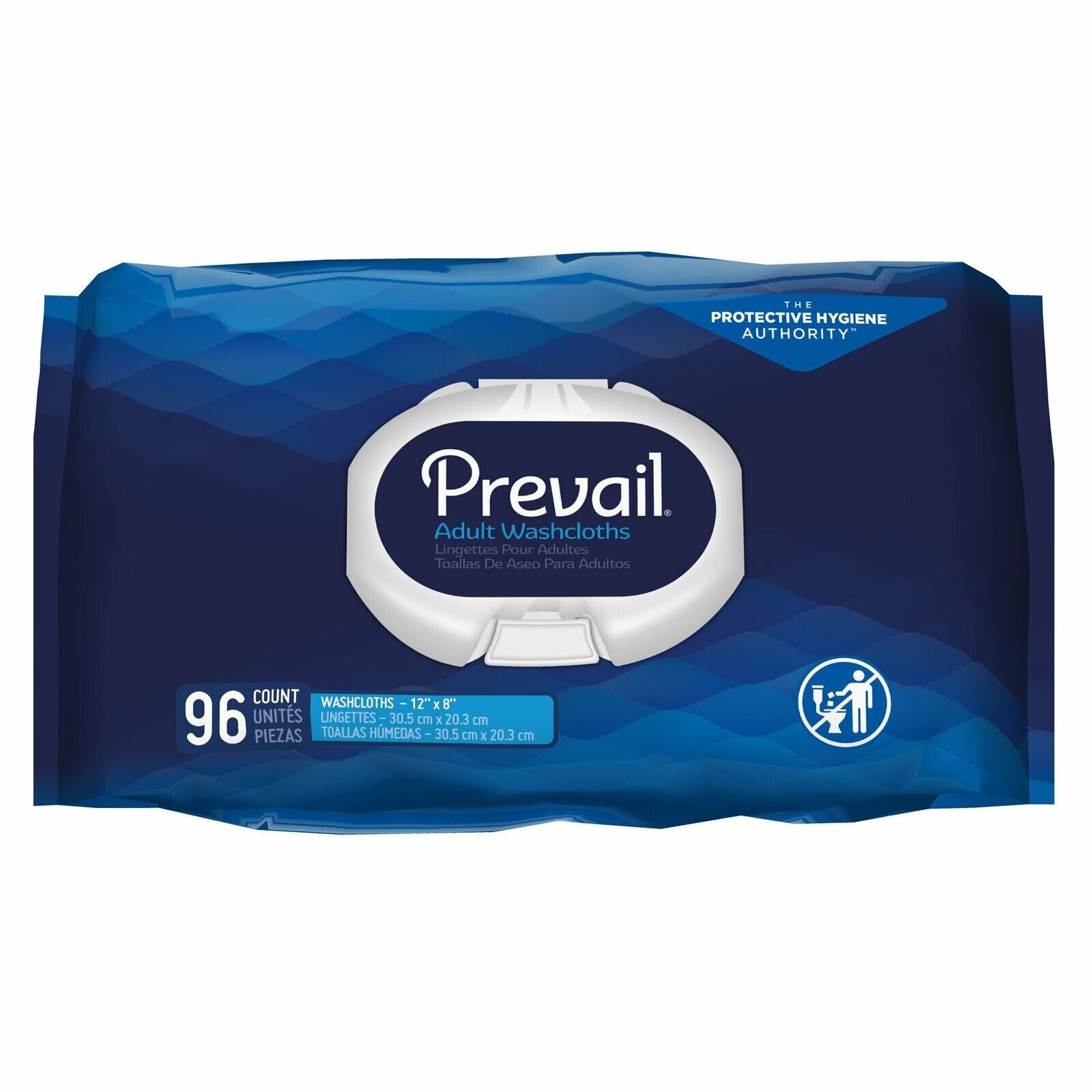 Prevail Adult Wipe or Washcloth 8 x 12" 1 Pack 96 Wipes