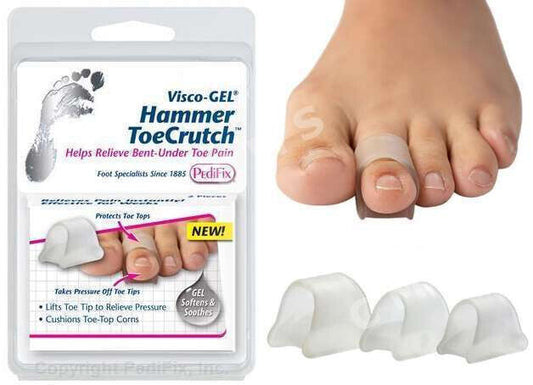 PEDIFIX Visco-GEL Hammer ToeCrutch Bent Under Toe Pain Pad Corn Medium 2/PACK