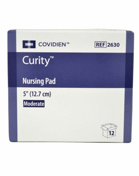 Covidien Curity 2630 Nursing Pads, Round, 5 Inch Diameter - 12CT